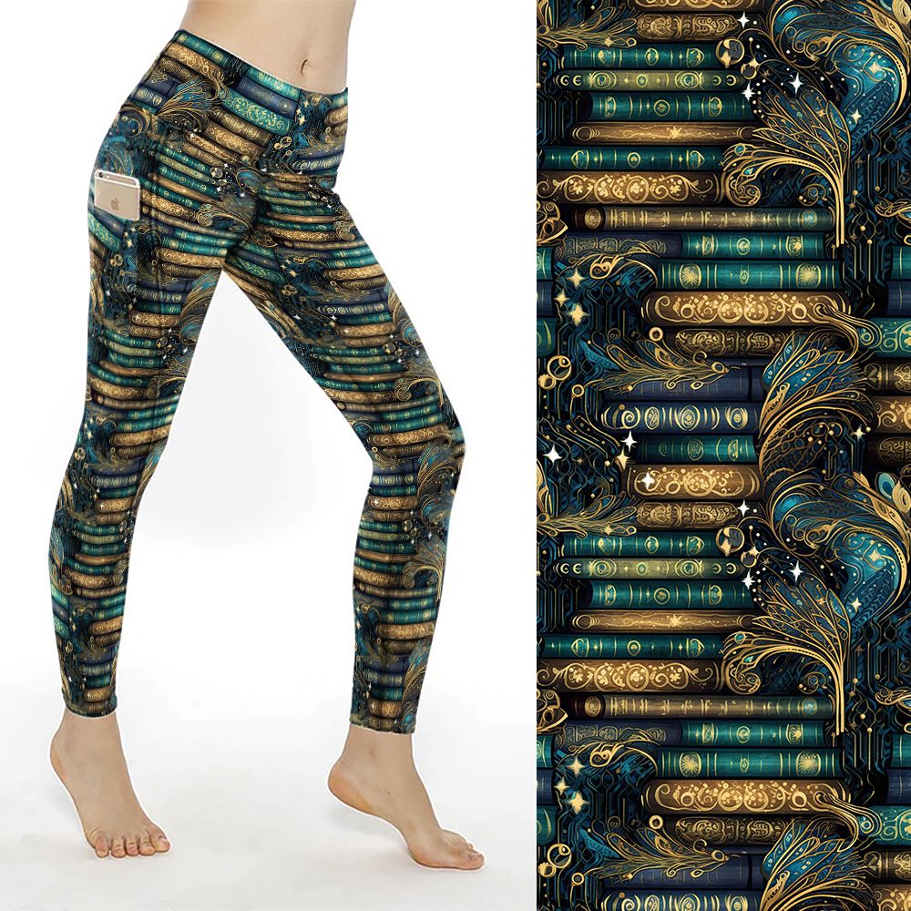 Teal Fantasy Books Women's Pocket Leggings