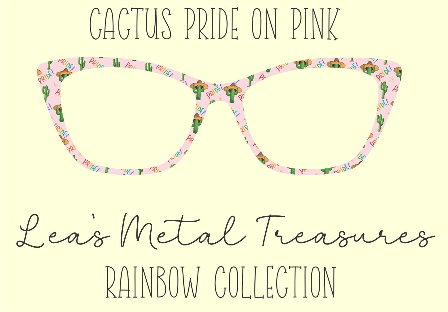 Cactus Pride on Pink Eyewear Frame Toppers