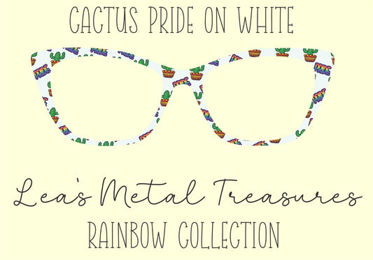 Cactus Pride on White Eyewear Frame Toppers