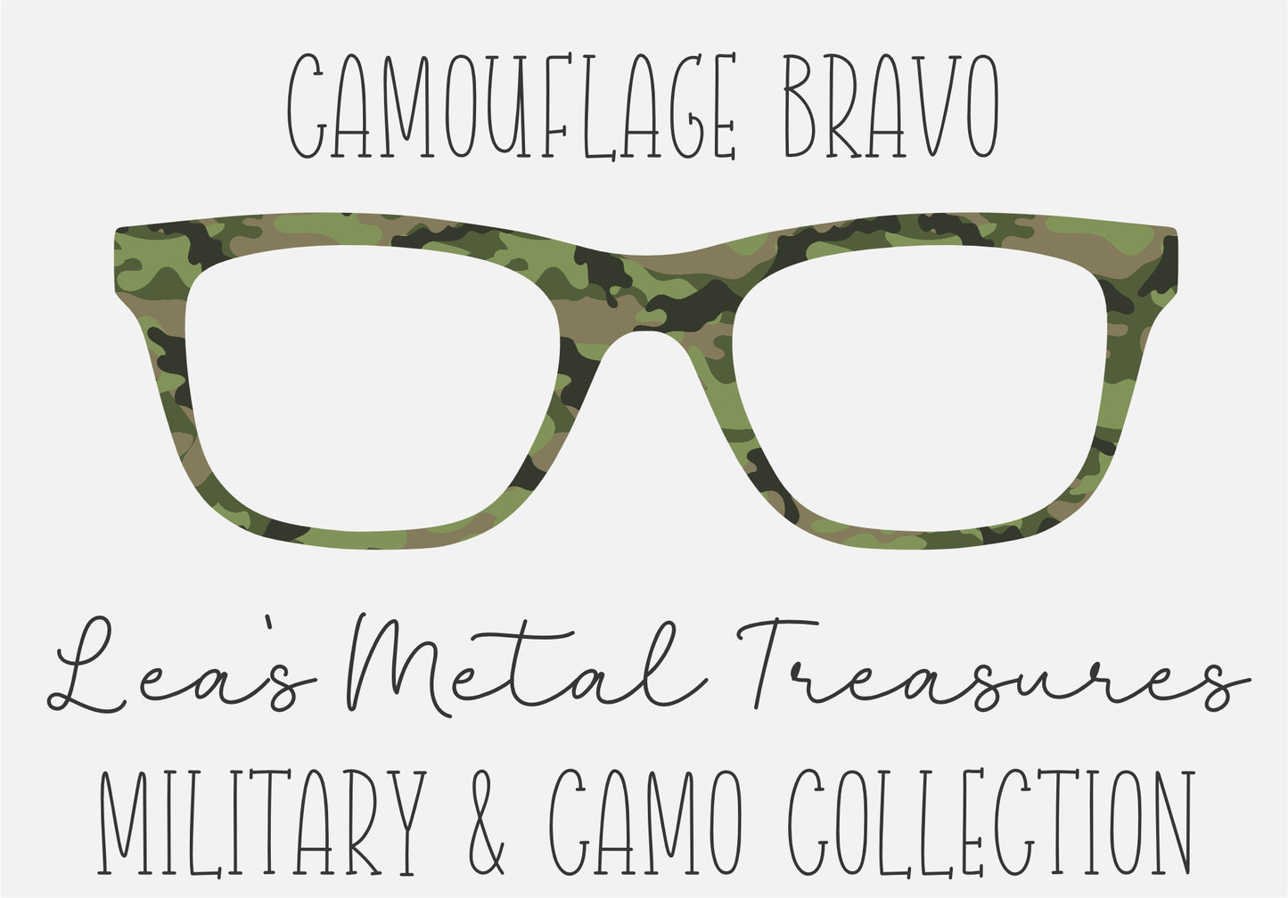 CAMOUFLAGE BRAVO Eyewear Frame Toppers COMES WITH MAGNETS