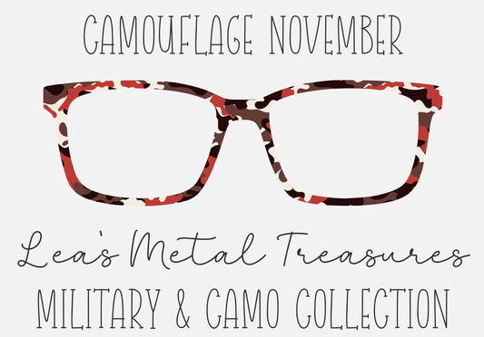 CAMOUFLAGE NOVEMBER Eyewear Frame Toppers COMES WITH MAGNETS
