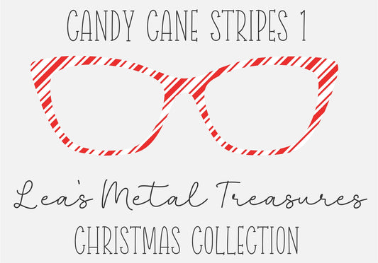 Candy Cane Stripes 1 Eyewear Frame Toppers COMES WITH MAGNETS