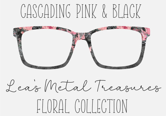 Cascading Pink and Black Eyewear Frame Toppers COMES WITH MAGNETS