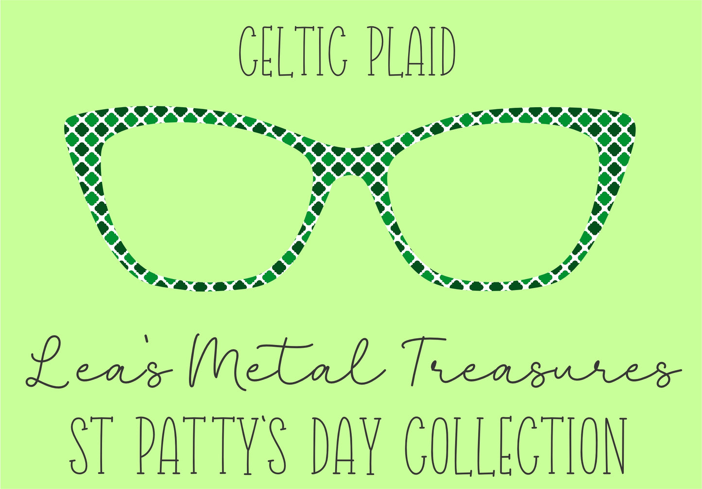 Celtic Plaid Eyewear Frame Toppers COMES WITH MAGNETS