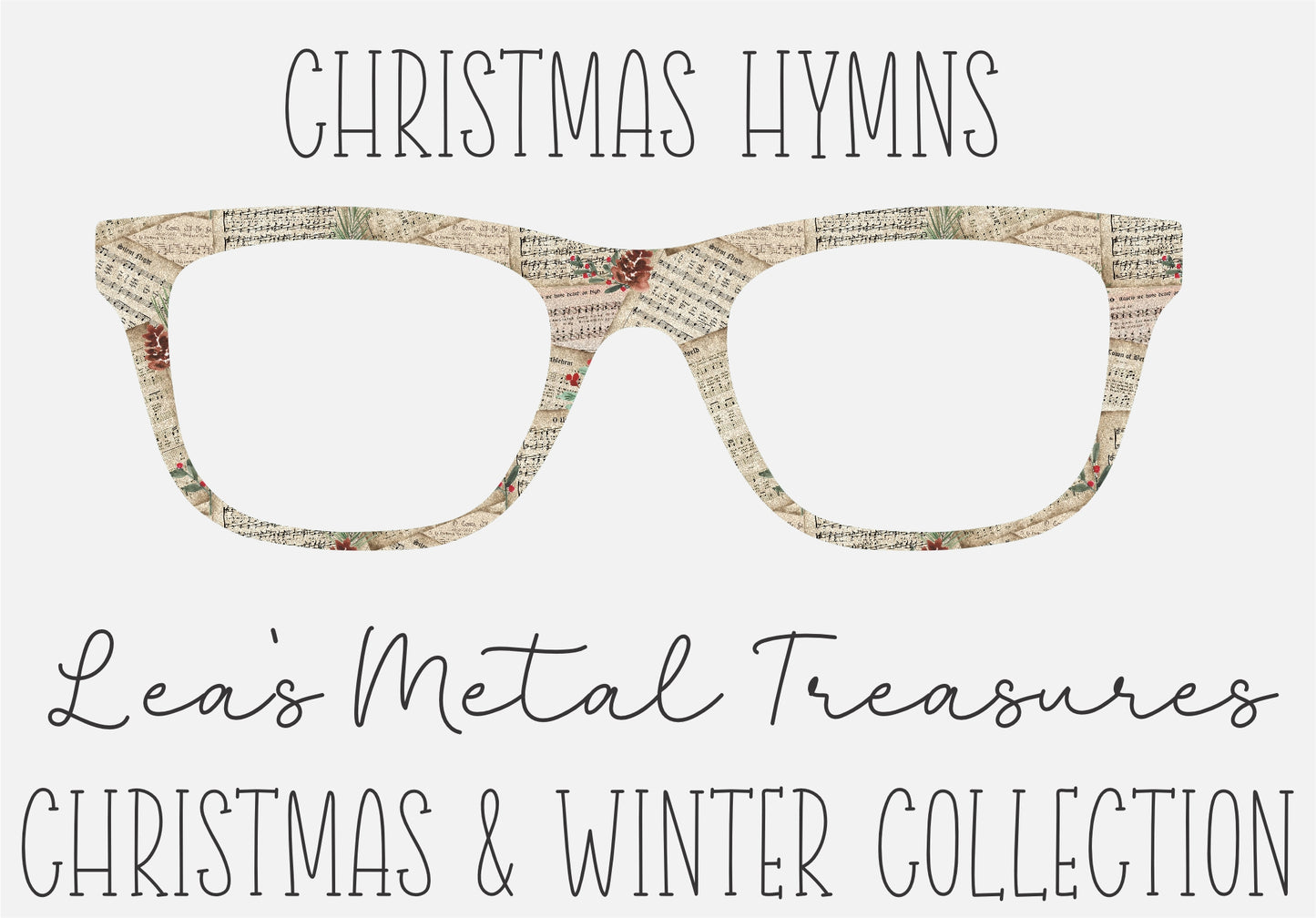 Christmas Hymns Eyewear Frame Toppers COMES WITH MAGNETS