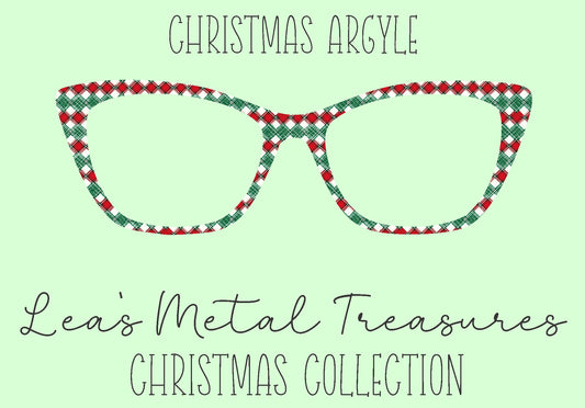 Christmas Argyle Eyewear Frame Toppers
