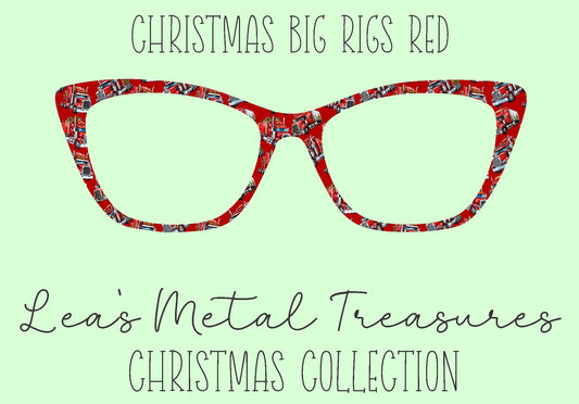 Christmas Big Rigs Red Eyewear Frame Toppers