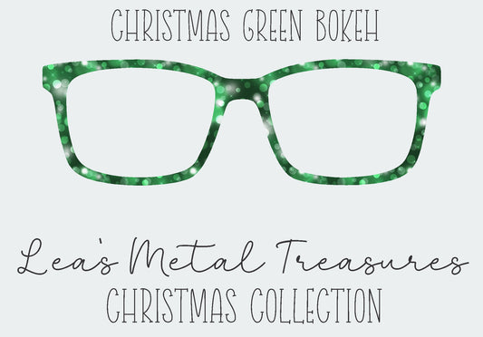 Christmas Green Bokeh Eyewear Frame Toppers