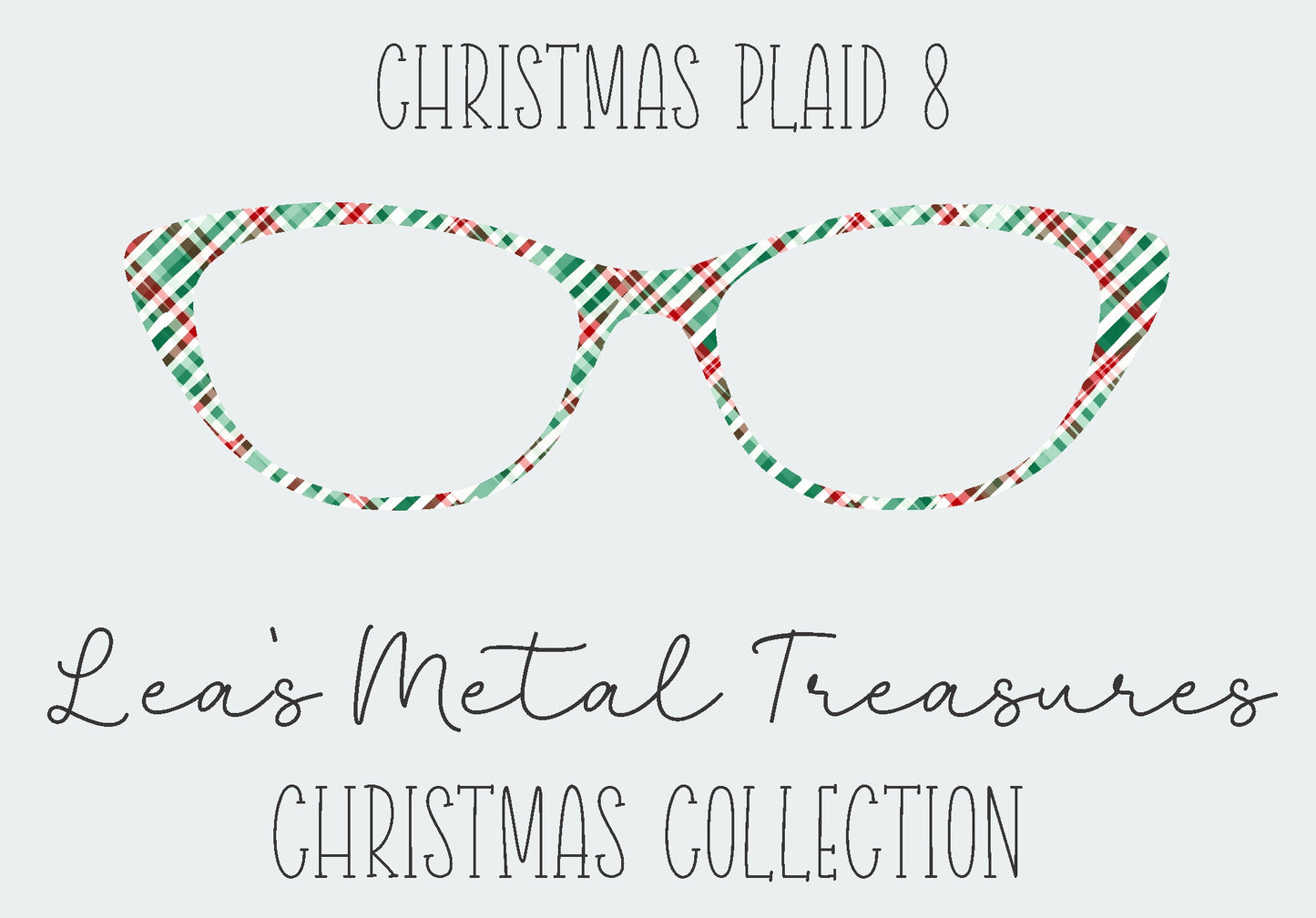 Christmas Plaid 8 Eyewear Frame Toppers