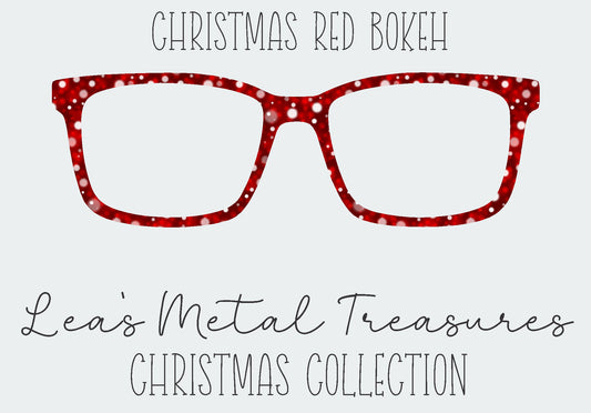Christmas Red Bokeh Eyewear Frame Toppers