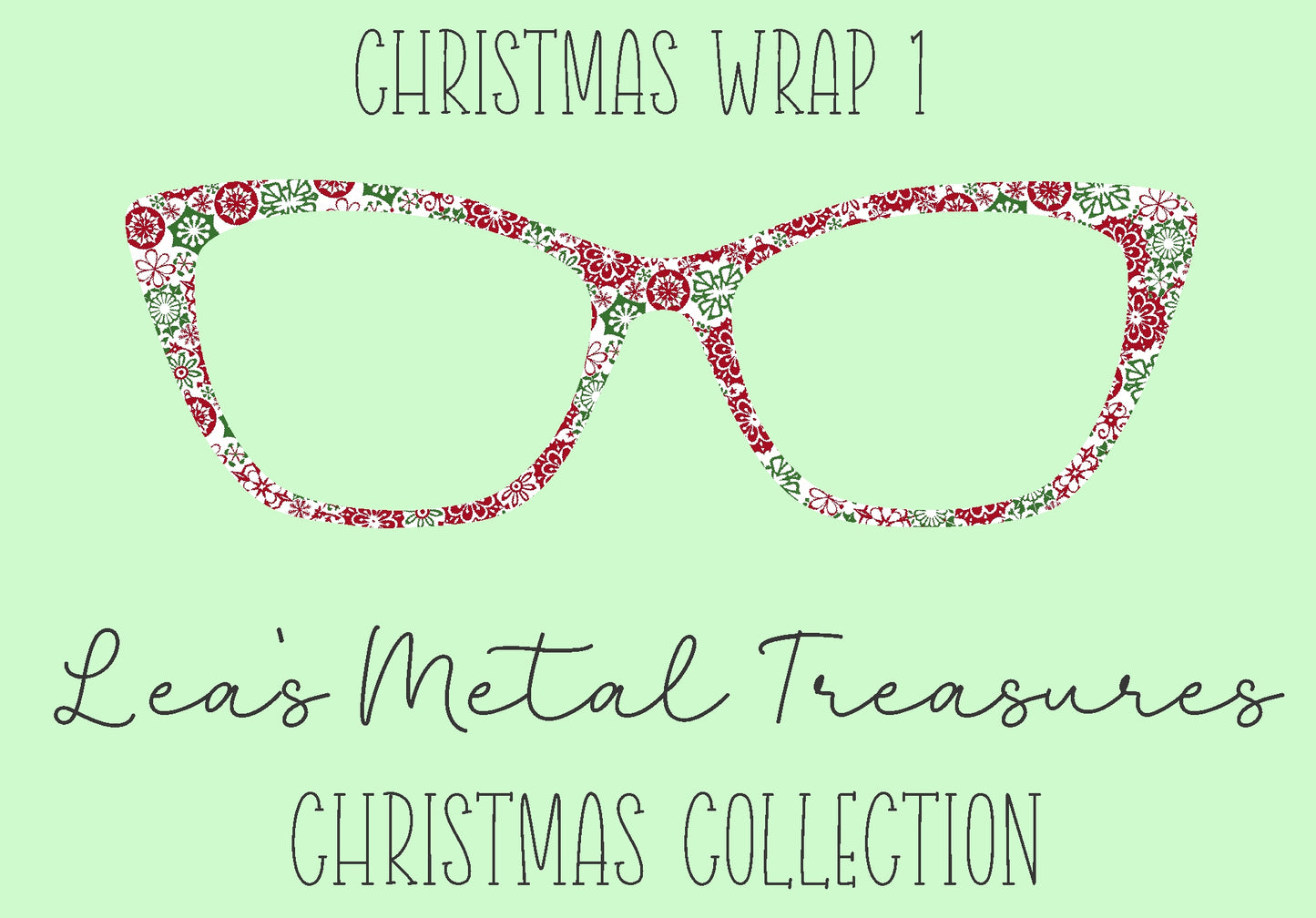 Christmas Wrap 1 Eyewear Frame Toppers