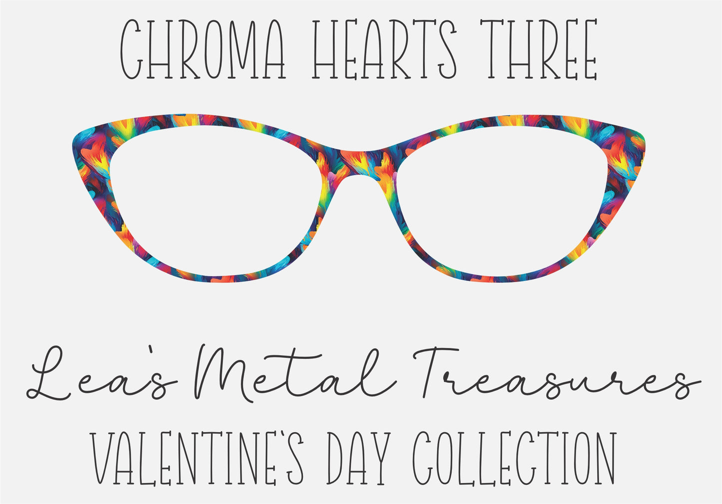 Chroma Hearts Three Eyewear Printed Magnetic Eyeglasses Topper