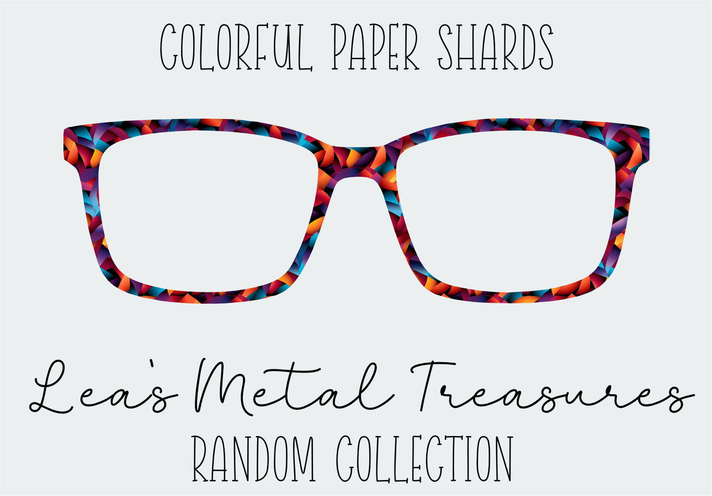 Colorful Paper Shards Eyewear Frame Toppers