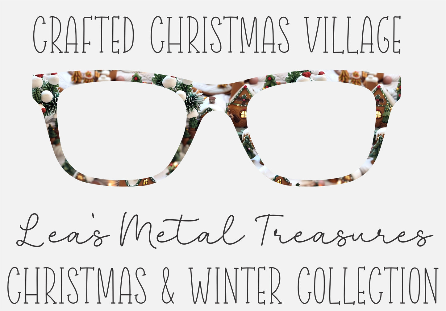 Crafted Christmas Village Eyewear Frame Toppers COMES WITH MAGNETS