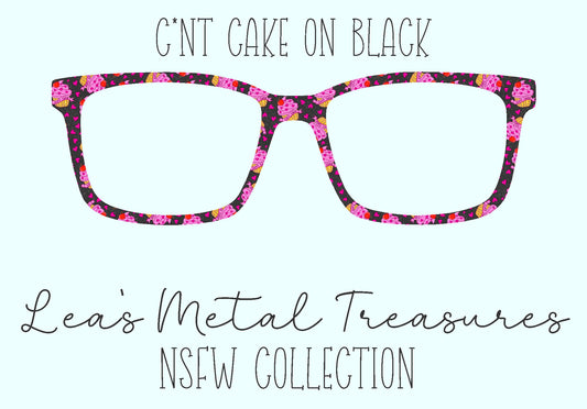 Cunt Cake on Black Eyewear Frame Toppers