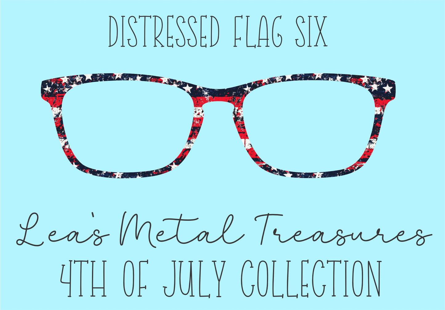 Distressed Flags 6 Eyewear Frame Toppers