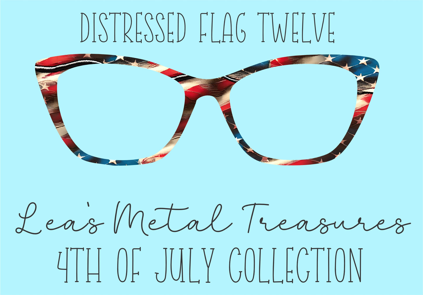 Distressed Flags 12 Eyewear Frame Toppers