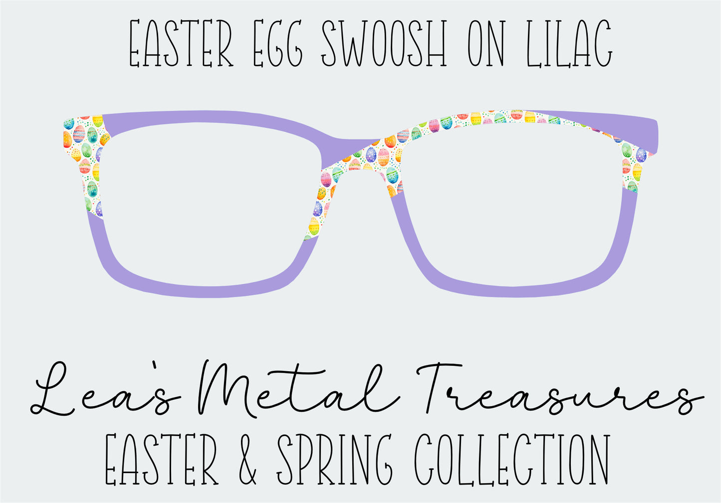 Easter Egg Swoosh On Lilac Eyewear Frame Toppers