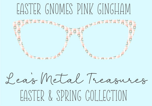 Easter Gnomes Pink Gingham • Magnetic Eyeglasses Toppers