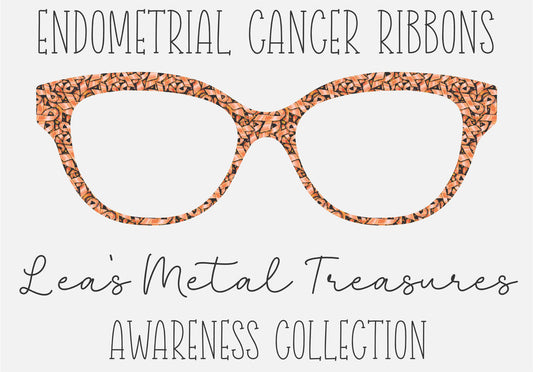 Endometrial Cancer Ribbons Eyewear Frame Toppers COMES WITH MAGNETS