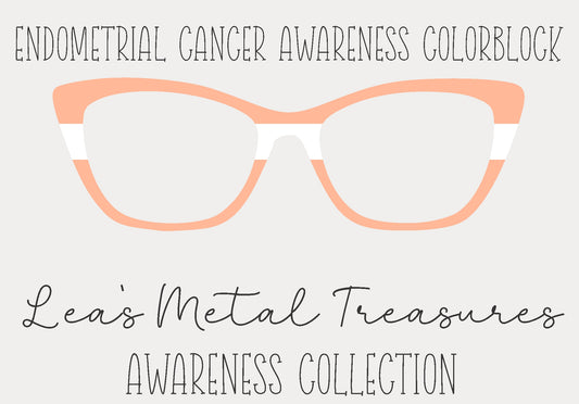 Endometrial Cancer Awareness Colorblock  Eyewear Frame Toppers