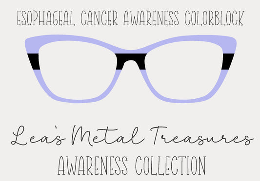 Esophageal Cancer Awareness Colorblock  Eyewear Frame Toppers
