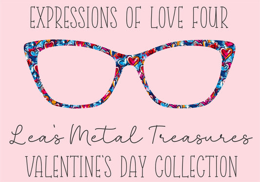 Expression of Love Four Eyewear Printed Magnetic Eyeglasses Topper