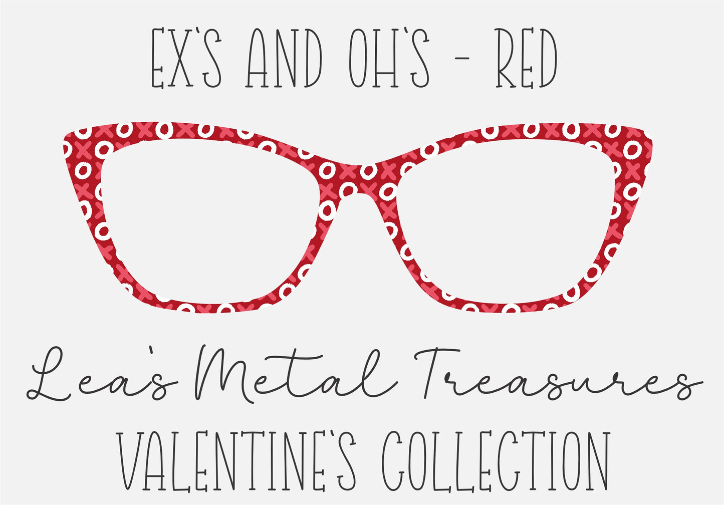 EXES AND OHS RED Eyewear Frame Toppers COMES WITH MAGNETS