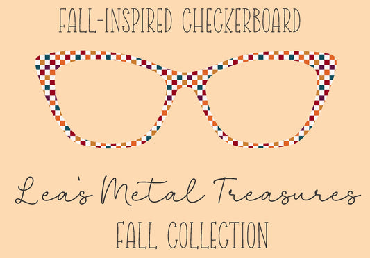 Fall Inspired Checkerboard Eyewear Frame Toppers