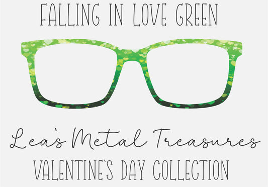 Falling In Love Green Eyewear Printed Magnetic Eyeglasses Topper