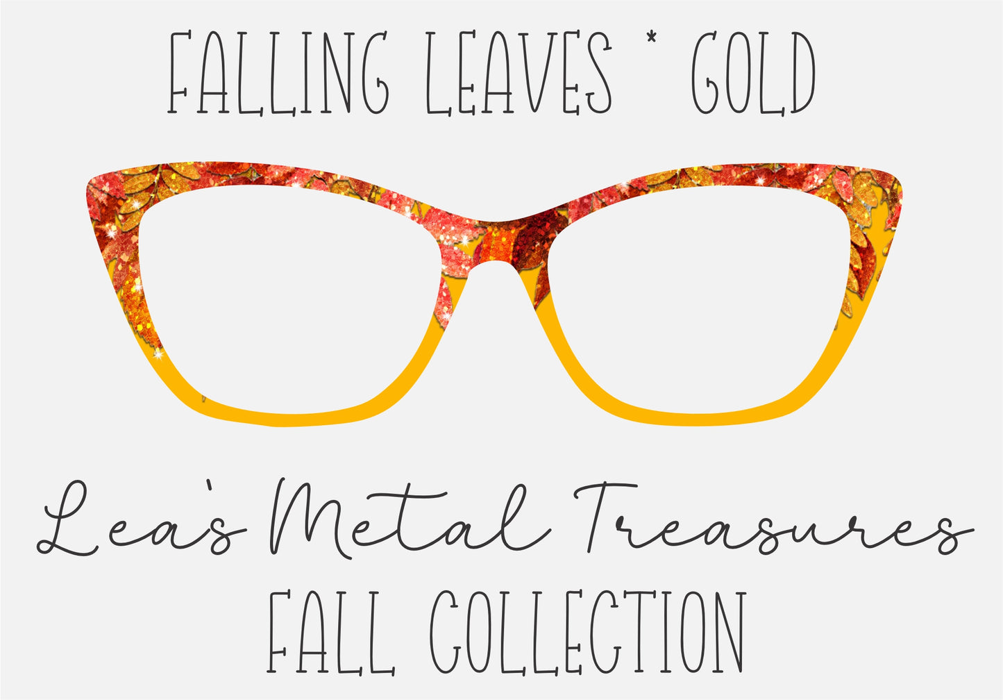 Falling Leaves Gold Burlap Eyewear Toppers COMES WITH MAGNETS