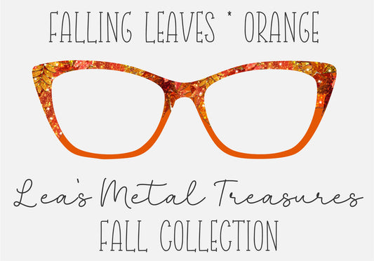 Falling Leaves Orange Eyewear Toppers COMES WITH MAGNETS