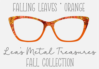 Falling Leaves Orange Eyewear Toppers COMES WITH MAGNETS