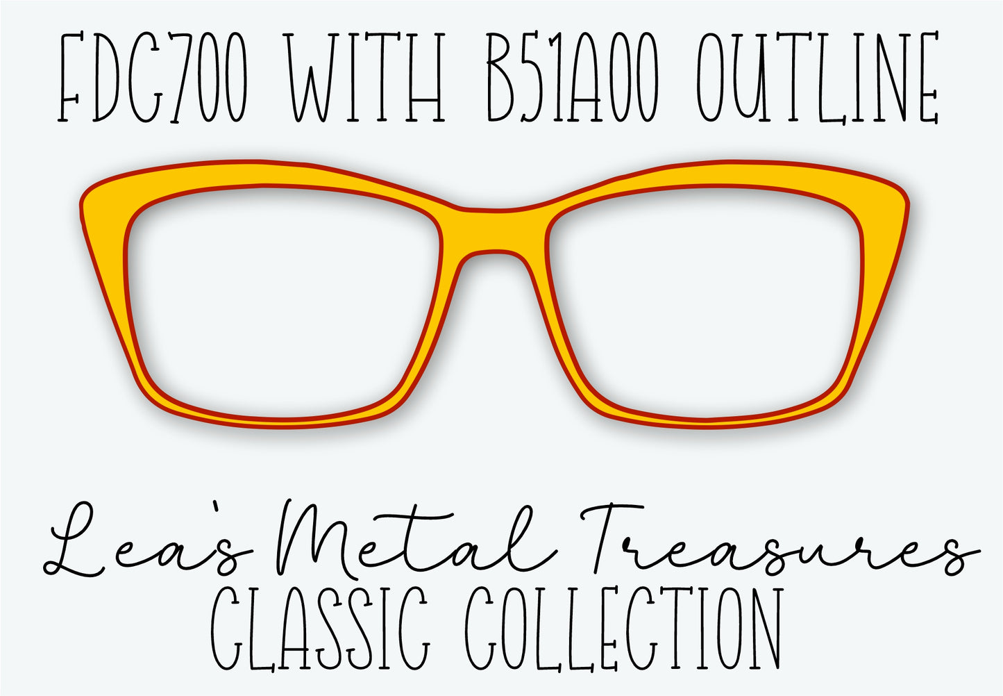 FDC700 WITH B51A00 Outline Eyewear Frame Toppers