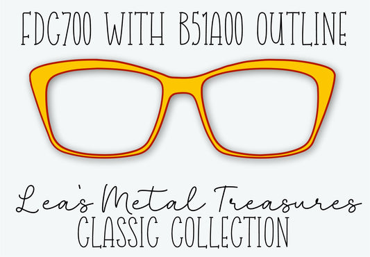 FDC700 WITH B51A00 Outline Eyewear Frame Toppers