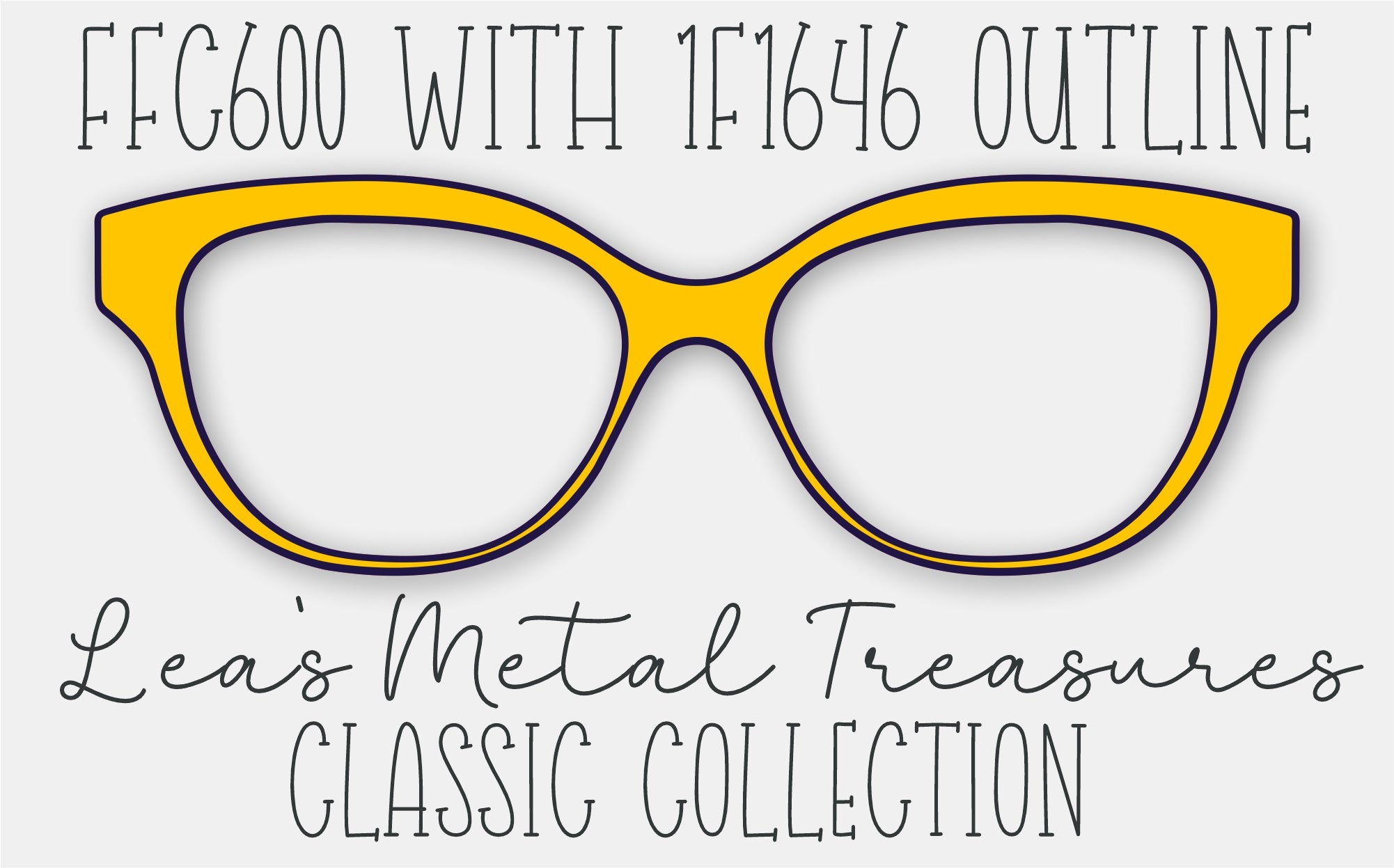 FFC600 WITH 1F1646 outline Eyewear Frame Toppers – Twinkle Twinkle Tees