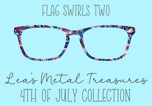 Flag Swirls 2 Eyewear Frame Toppers