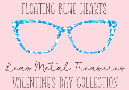 Floating Blue Hearts Eyewear Printed Magnetic Eyeglasses Topper