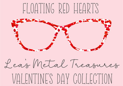 Floating Red Hearts Eyewear Printed Magnetic Eyeglasses Topper