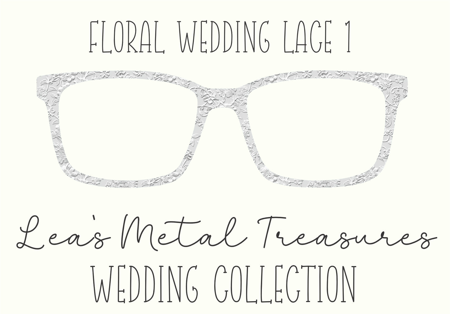 Floral Wedding Lace 1 Eyewear Frame Toppers COMES WITH MAGNETS