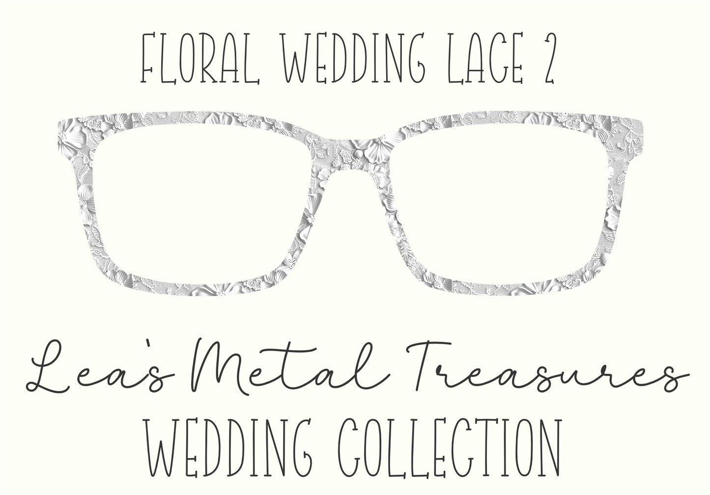 Floral Wedding Lace 2 Eyewear Frame Toppers COMES WITH MAGNETS