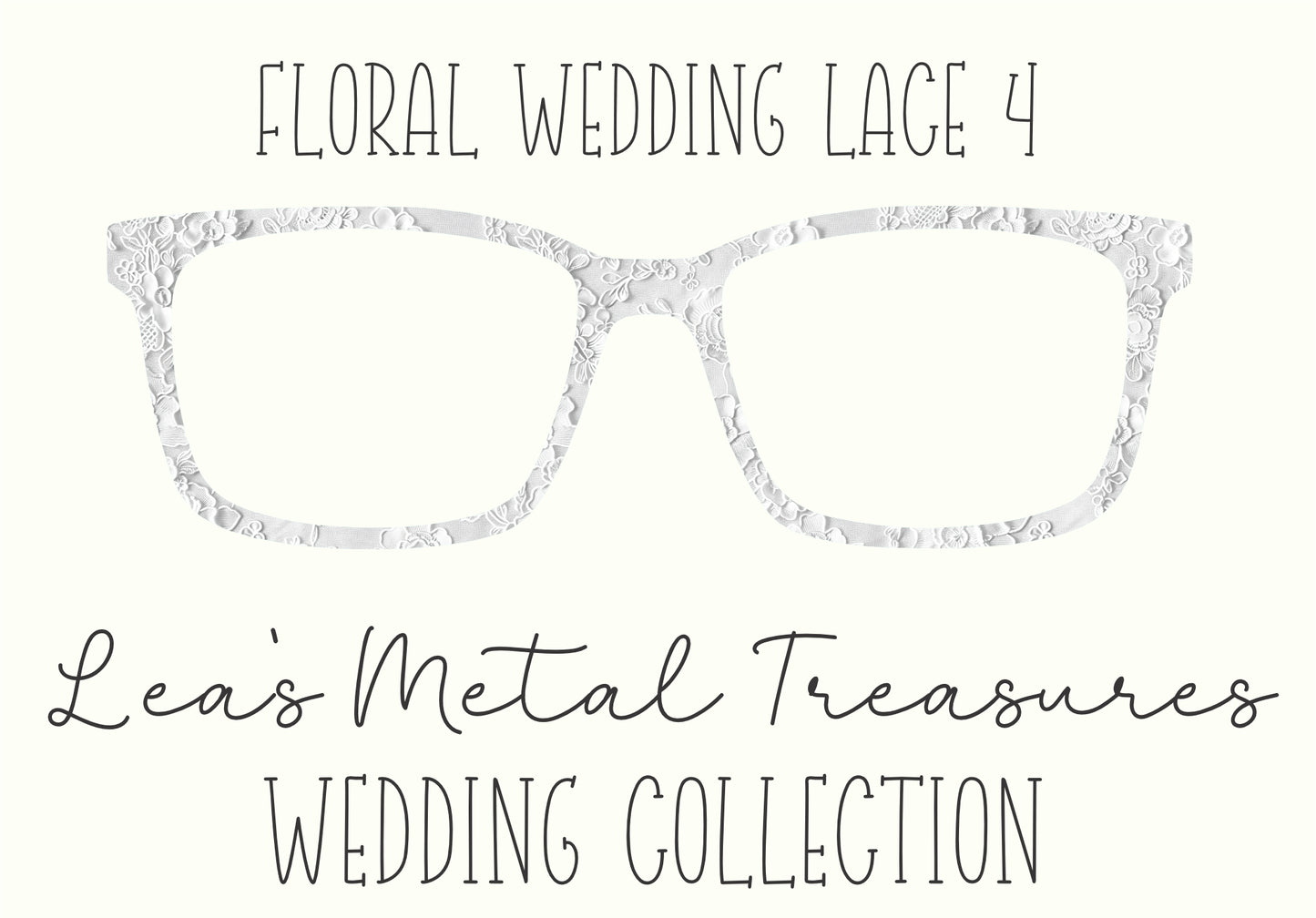 Floral Wedding Lace 4 Eyewear Frame Toppers COMES WITH MAGNETS