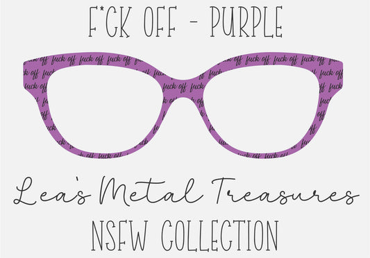 F@@k Off Purple Eyewear Frame Toppers COMES WITH MAGNETS