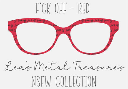 F@@k Off Red Eyewear Frame Toppers COMES WITH MAGNETS