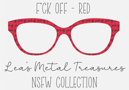 F@@k Off Red Eyewear Frame Toppers COMES WITH MAGNETS