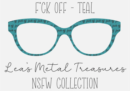 F@@k Off Teal Eyewear Frame Toppers COMES WITH MAGNETS