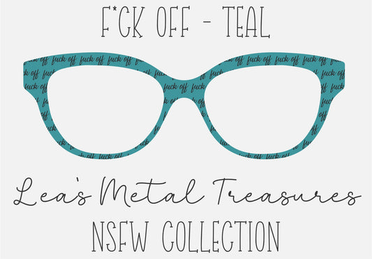 F@@k Off Teal Eyewear Frame Toppers COMES WITH MAGNETS