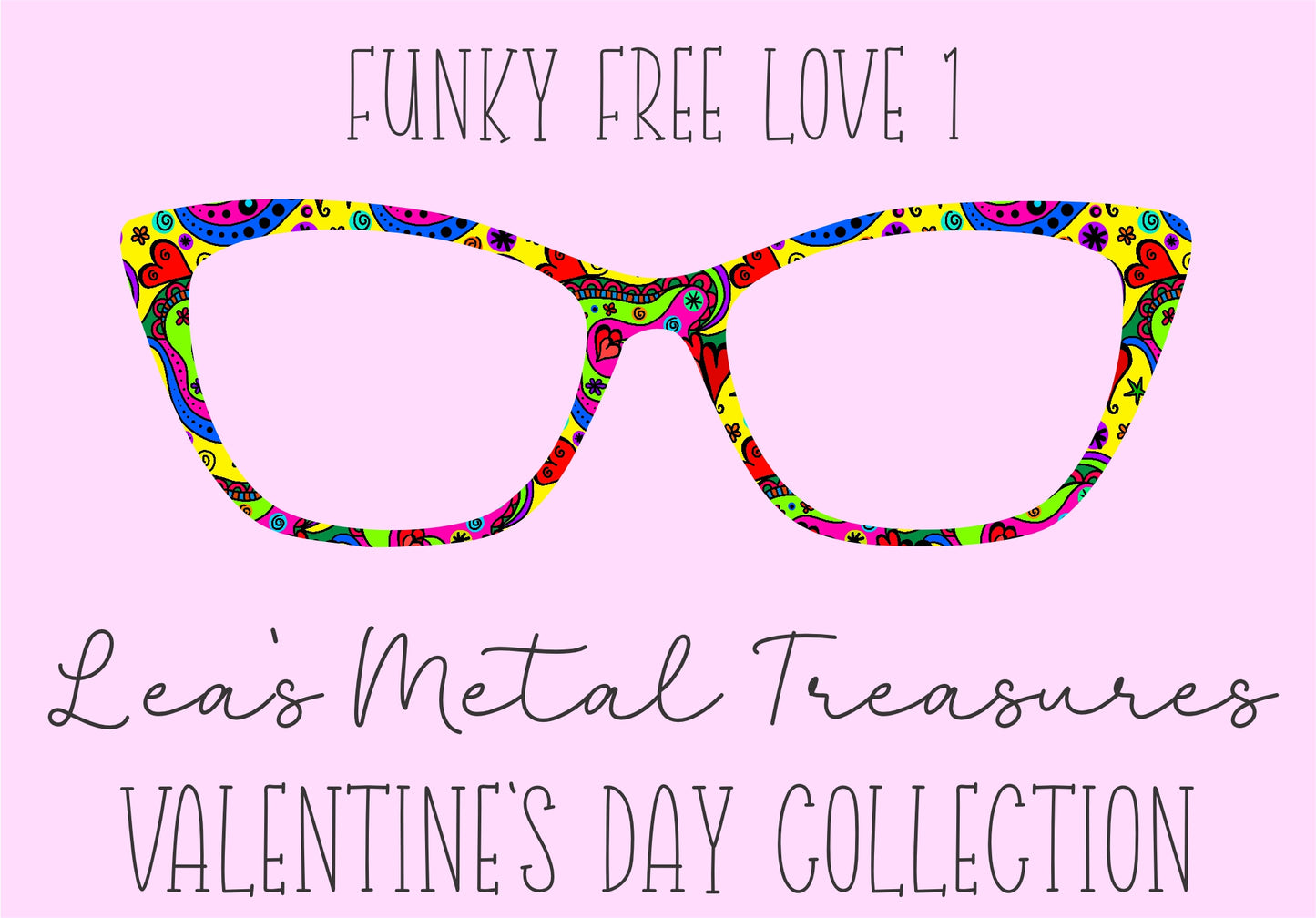 Funky Free Love 1 Eyewear Frame Toppers COMES WITH MAGNETS