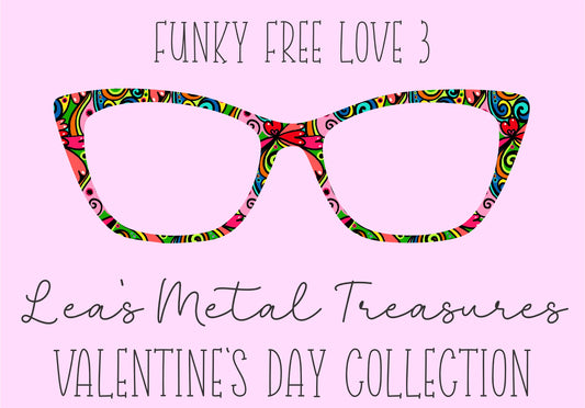 Funky Free Love 3 Eyewear Frame Toppers COMES WITH MAGNETS