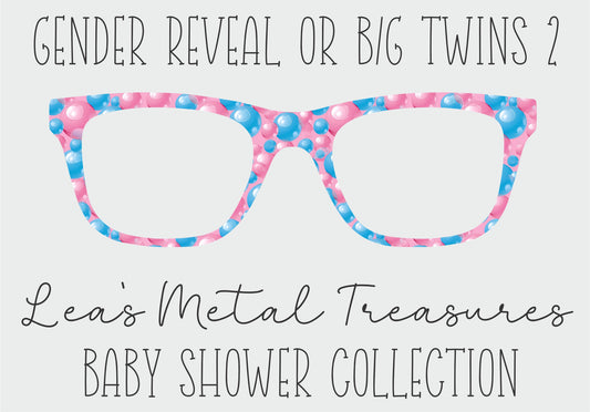 Gender Reveal B-G Twins 2 TOPPER COMES WITH MAGNETS